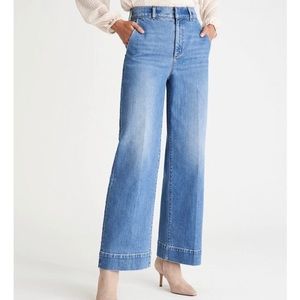 Ann Taylor Blue Flare & Wide Leg Jeans